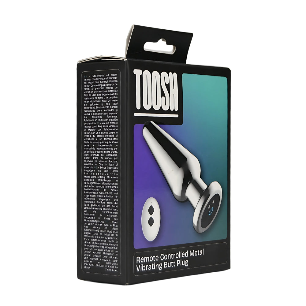 Toosh Remote Controlled Metal Vibrating Butt Plug