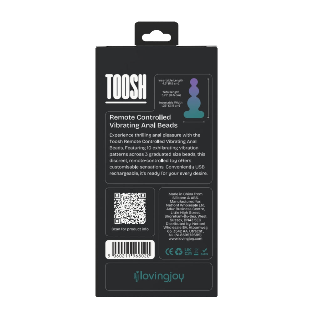 Toosh Remote Controlled Vibrating Anal Beads