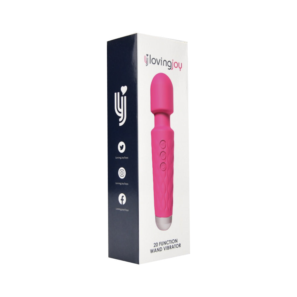 Loving Joy 20 Function Wand Vibrator Pink