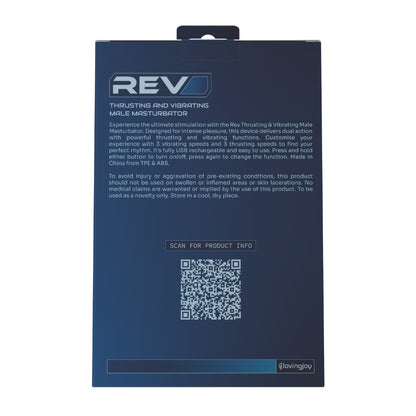 REV Thrusting and Vibrating Open Ended Male Masturbator