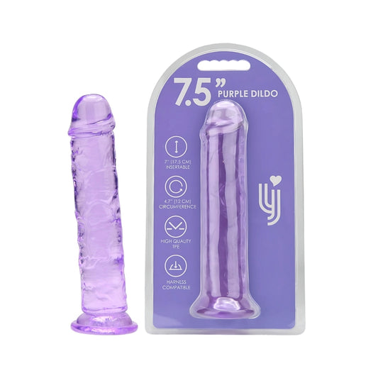 Loving Joy 7.5 Inch Suction Cup Dildo Purple