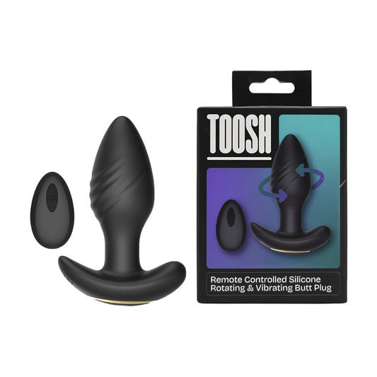 Toosh Remote Controlled Silicone Rotating & Vibrating Butt Plug