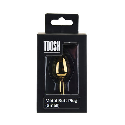 Toosh Gold Metal Butt Plug Small Red Stone