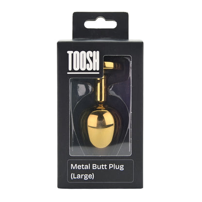 Toosh Gold Metal Butt Plug Large Red Stone