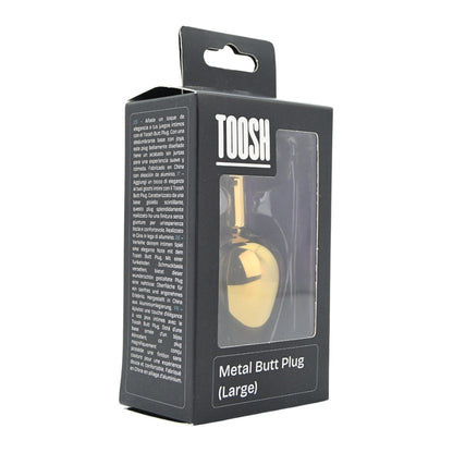 Toosh Gold Metal Butt Plug Large Pink Stone
