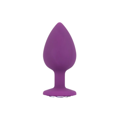 Toosh Silicone Butt Plug Purple Set of 3 Clear Stone