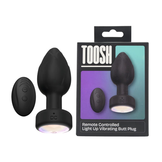 Toosh Remote Controlled Light Up Vibrating Butt Plug