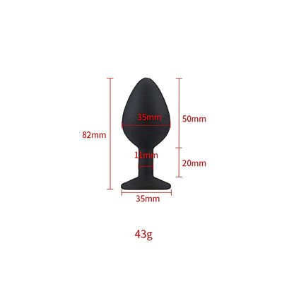 Toosh Black Silicone Butt Plug Medium