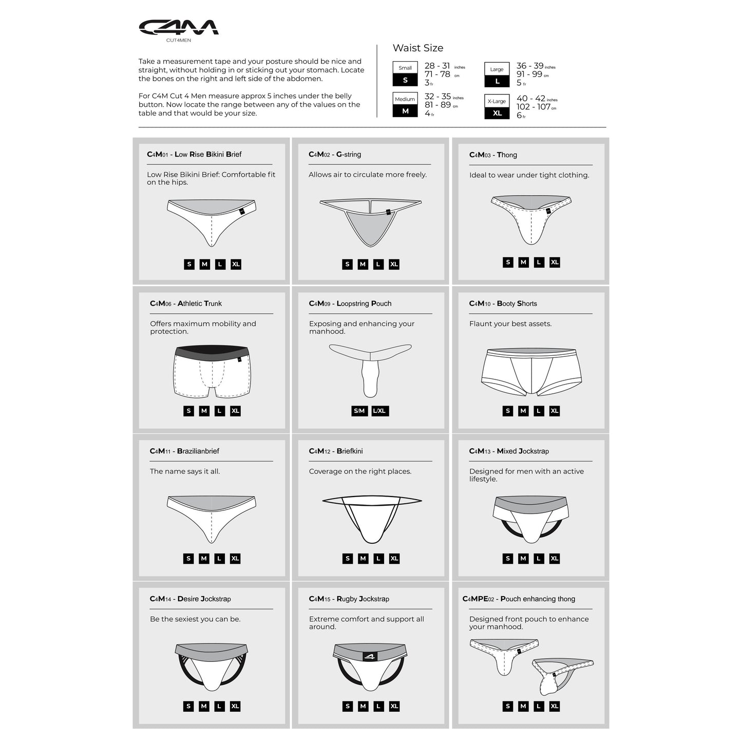 C4M Booty Shorts Black Leatherette