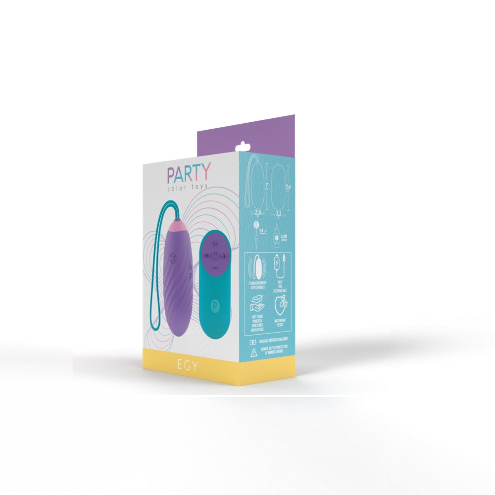 Party Color EGY Vibrating Love Egg Purple