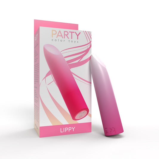 Party Color LIPPY Rechargeable Bullet Vibrator Pink