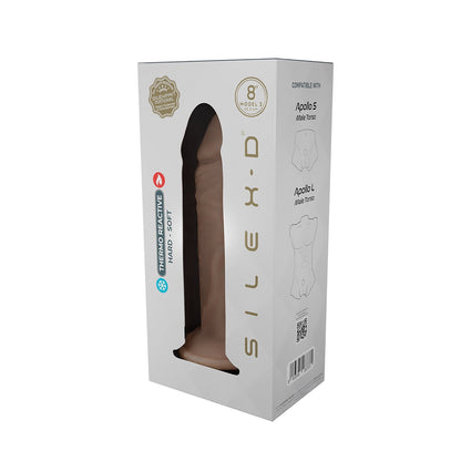 SilexD 8 inch Realistic Liquid Silicone Dildo with Suction Cup