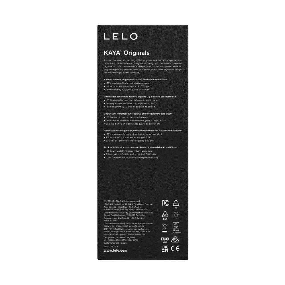 Lelo Originals KAYA Rabbit Vibrator